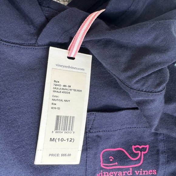 Vineyard Vines Girls Whale Hoodie Dress - Picture 4 of 4